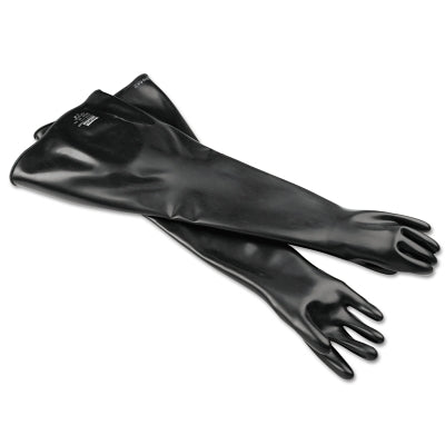 Honeywell North 8N1532/9Q Neoprene Glovebox Gauntlet Gloves, Size 9.75, Black