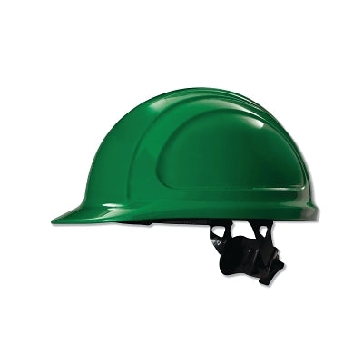 Honeywell North N10R040000 North Zone N10 Ratchet Hard Hat, 4 Point, Front Brim, Green