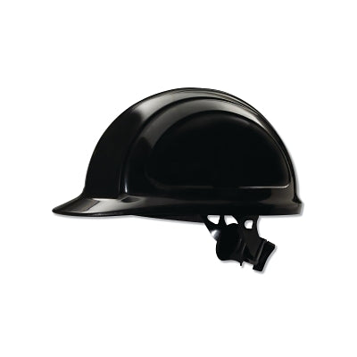 Honeywell North N10R110000 North Zone N10 Ratchet Hard Hat, 4 Point, Front Brim, Black