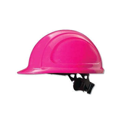 Honeywell North N10R200000 North Zone N10 Ratchet Hard Hat, 4 Point, Front Brim, Hot Pink