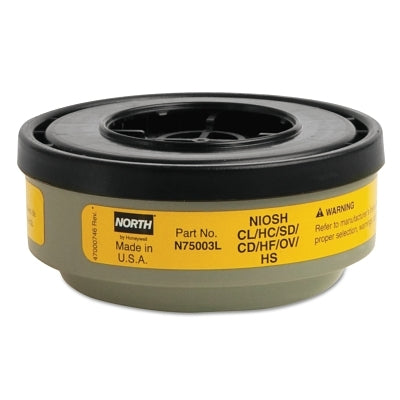 Honeywell North N75003L ORGANIC VAPOR/CHLORINE/HCL.S02/HF CARTRIDGE LOW