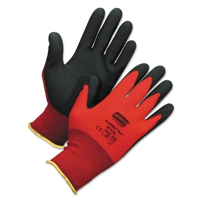 Honeywell North NF1111XXL NorthFlex Red NF11 Foam PVC Fingers/Palm Coated Gloves, 2X-Large, Black/Red