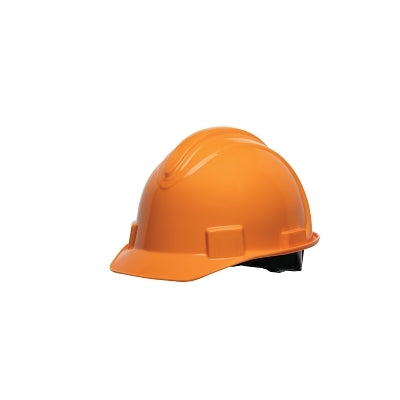 Honeywell North NSB10003 Short Brim Hard Hat  4-point Ratchet Suspension  Non-Vented  Orange
