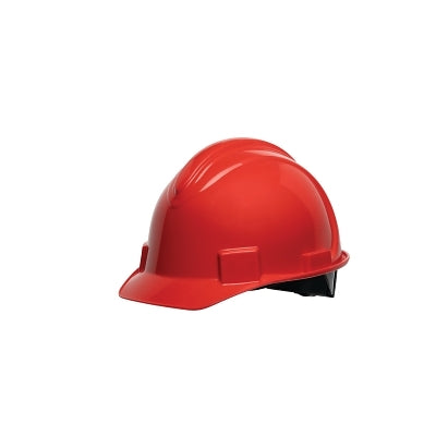 Honeywell North NSB10015 Short Brim Hard Hat  4-point Ratchet Suspension  Non-Vented  Red