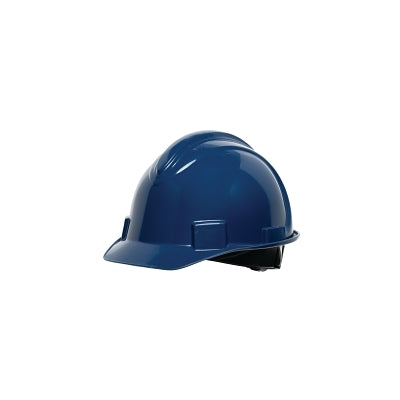 Honeywell North NSB10071 Short Brim Hard Hat, 4-point Ratchet Suspension, Non-Vented, Dark Blue