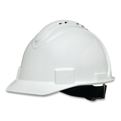 Honeywell North NSB11001 Short Brim Hard Hat  4-point Ratchet Suspension  Vented  White