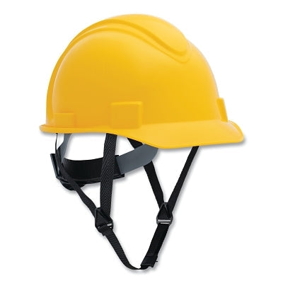 Honeywell North NSB20002 Short Brim Hard Hat, 4-point Ratchet Suspension, Non-Vented, Yellow
