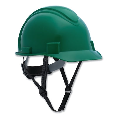 Honeywell North NSB20004 Short Brim Hard Hat, 4-point Ratchet Suspension, Non-Vented, Green