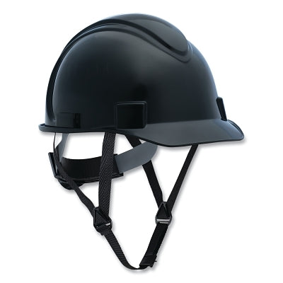 Honeywell North NSB20011 Short Brim Hard Hat, 4-point Ratchet Suspension, Non-Vented, Black