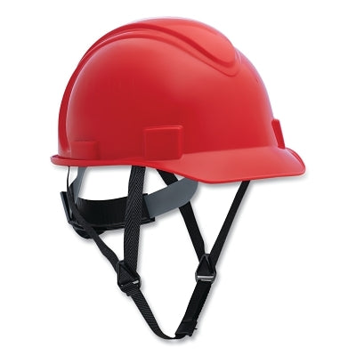 Honeywell North NSB20015 Short Brim Hard Hat, 4-point Ratchet Suspension, Non-Vented, Red