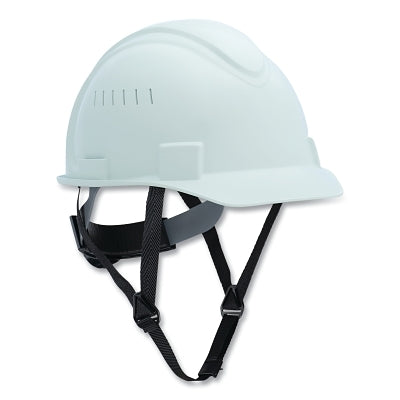 Honeywell North NSB21001 Short Brim Hard Hat, 4-point Ratchet Suspension, Vented, White