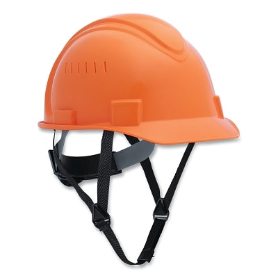 Honeywell North NSB21003 Short Brim Hard Hat, 4-point Ratchet Suspension, Vented, Orange