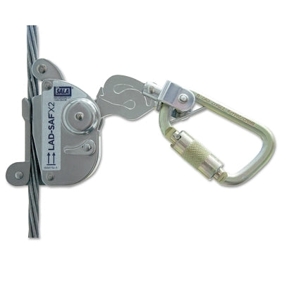 3M DBI-SALA 6160030 Lad-Saf X2 Detachable Cable Sleeves, 11/16 in, Self-Locking/Closing-Gate Connector