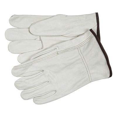 MCR Safety 3203S Industry Grade Unlined Grain Cow Leather Driver Gloves, Small, Beige