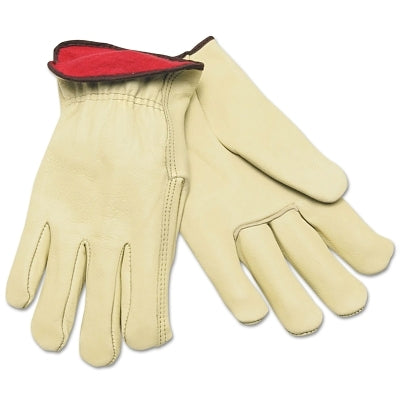 MCR Safety 3250S Insulated Driver's Gloves, Premium Grade Cowhide, Small, Red Fleece Lining
