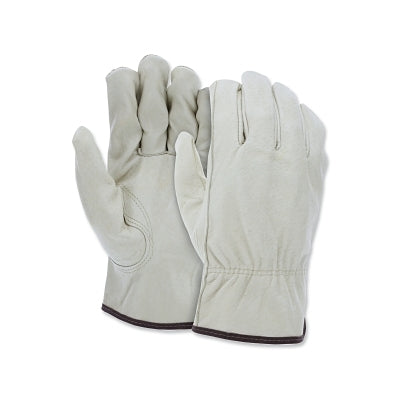 MCR Safety 3401L Unlined Drivers Gloves, Select Grain Pigskin, Large, Keystone Thumb, Beige