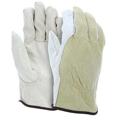 MCR Safety 3405XL Leather Drivers Work Glove, X-Large, Unlined, Beige