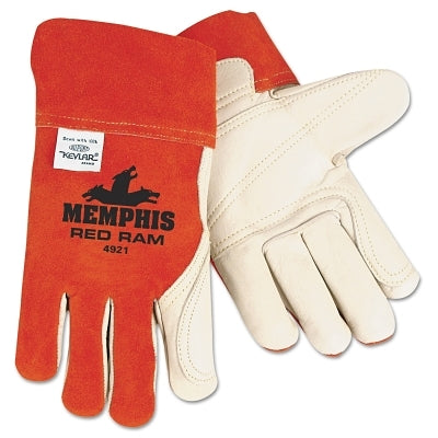 MCR Safety 4921 LG GRAIN COW-GUNN DBL LEATHER PALM SPLIT