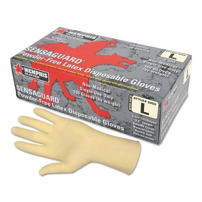 MCR Safety 5055M MED. 5MIL POWDER FREE LATEX GLOVES INDUSTRIAL