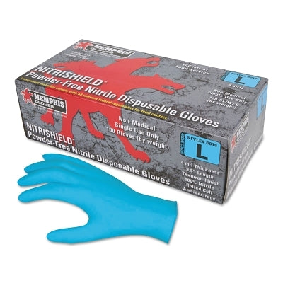 MCR Safety 6015XL XLRG 4 MIL NITRISHIELD DISPOSABLE GLOVE PDR FREE