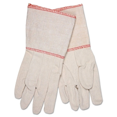 MCR Safety 8200G Cotton Canvas Gloves  Large  Natural  Plasticized Gauntlet Cuff