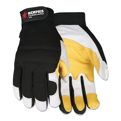MCR Safety 906M Fasguard Multi-Task Gloves, Black/Beige/White, Medium