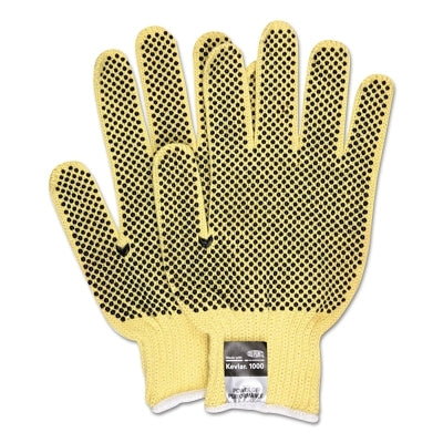 MCR Safety 9366S 2-Sided PVC Dotted Gloves, Small, Yellow
