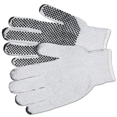 MCR Safety 9650LM PVC Dot String Knit Gloves  Large  Natural  1-Sided Dots