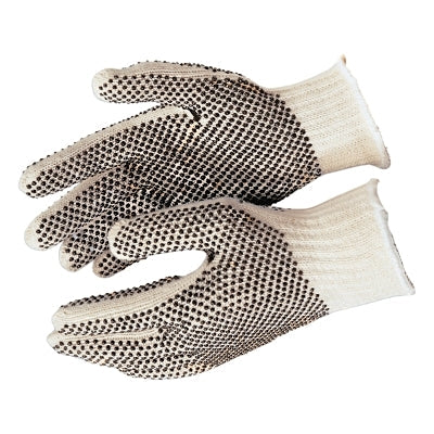 MCR Safety 9660L 9600 String Knit Gloves  Knit-Wrist  String-Knit  Large  Brown;White