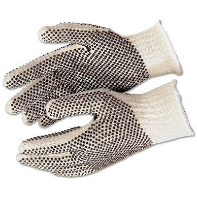 MCR Safety 9660XLM PVC Dot String Knit Gloves  X-Large  Natural  2 Sided Dots