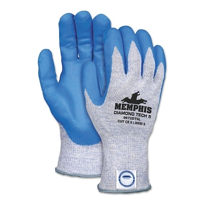 MCR Safety 9672DT5XL Diamond Tech 5 Gloves  X-Large  Blue/White