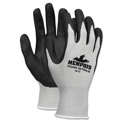 MCR Safety 9673M GRAY SHELL  BLACK FOAM NITRILE  13 GAUGE