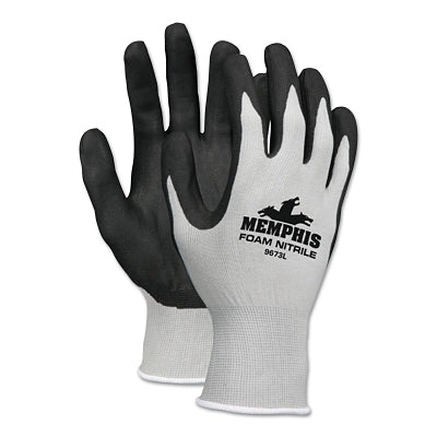 MCR Safety 9673S GRAY SHELL  BLACK FOAM NITRILE  13 GAUGE