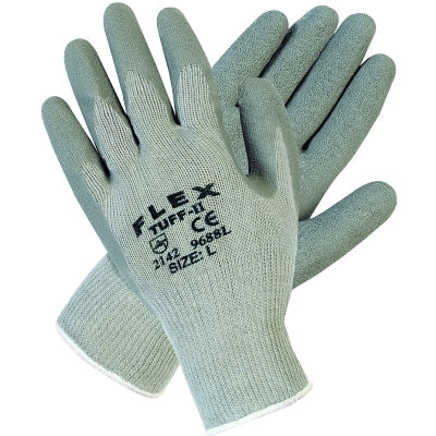 MCR Safety 9688VXL Flex Tuff-II Latex Coated Gloves, X-Large, Gray/Black