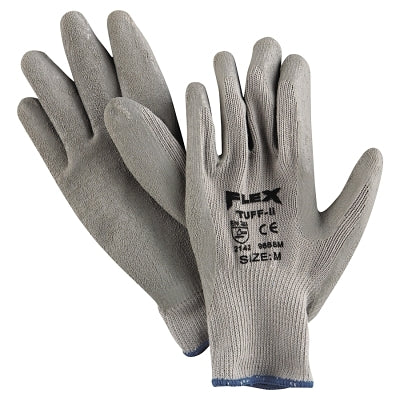 MCR Safety FT300S Flex Tuff Latex Dipped Gloves  Small  Blue/Gray