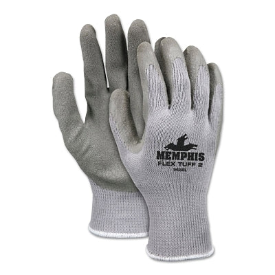 MCR Safety 9688S Flex Tuff-II Latex Coated Gloves  Small  Gray