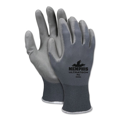 MCR Safety 9696XL UltraTech PU Coated Gloves  X-Large  Gray