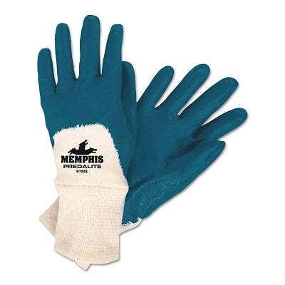 MCR Safety 9780XL 9780 Predalite Light Nitrile Coated Palm Gloves  X-Large  Blue/White