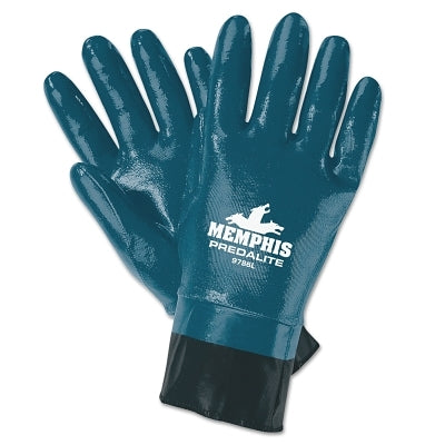 MCR Safety 9786XL Predalite Nitrile Gloves, X-Large, Black/Blue