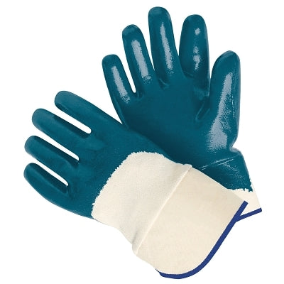 MCR Safety 97960L Nitrile Coated Work Glove  Large  Blue/Natural