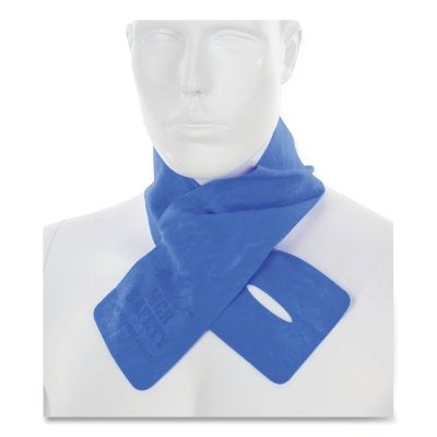 MCR Safety CGNW03 Cooling Neck Wrap  4 in W x 30 in L  Blue  PVA