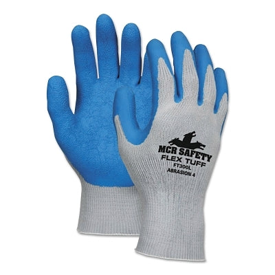 MCR Safety FT300XL Flex Tuff Latex Dipped Gloves  X-Large  Blue/Gray