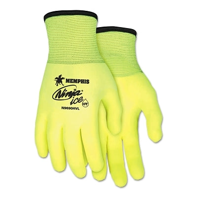 MCR Safety N9690HVXXL Ninja Ice Hi-Vis Gloves, XX-Large, Hi-Vis Lime/White