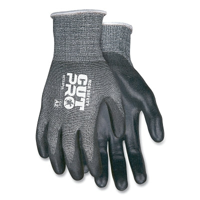 MCR Safety VP92723PUM CutPro 92723PU 13-ga HyperMax PU Coated Gloves, Medium, Salt-and-Pepper/Black, Vend Pack