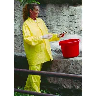 MCR Safety O503XL Zodiac Rainsuit  Jacket w/Hood  Pants  0.1 mm PVC  Yellow  X-Large