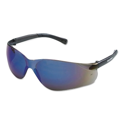MCR Safety BK118 BearKat BK1 Series Safety Glasses  Blue Mirror Lens  Duramass Scratch-Resistant  Gray Frame