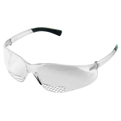 MCR Safety BKH10 BearKat BK1 Series Bifocal Readers Safety Glasses  Clear Lens  1.0 Dipter  Clear Frame