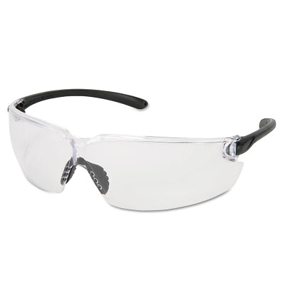 MCR Safety BL110 BlackKat Safety Glasses  Clear Lens  Duramass Scratch-Resistant