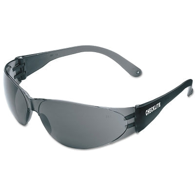 MCR Safety CL112AF Checklite CL1 Frameless Safety Glasses  Polycarbonate Gray Lens  UV-AF  Smoke Polycarbonate Temples