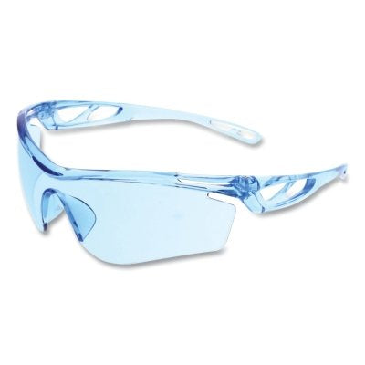 MCR Safety CL413 Checklite CL4 Series Safety Glasses  Polycarbonate Light Blue Lens  Polycarbonate Light Blue Frame  Duramass Hard Coat